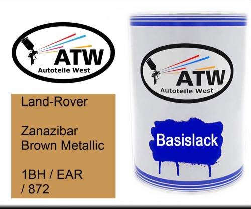 Land-Rover, Zanazibar Brown Metallic, 1BH / EAR / 872: 500ml Lackdose, von ATW Autoteile West.